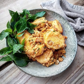 Fried Tofu with Salted Egg