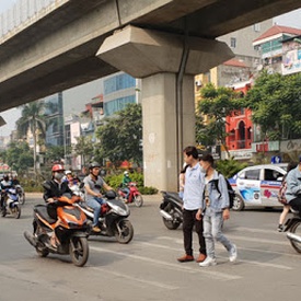 Crossing The Street in Vietnam