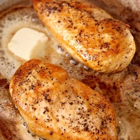 Grilled chicken breast with cheese stuffing